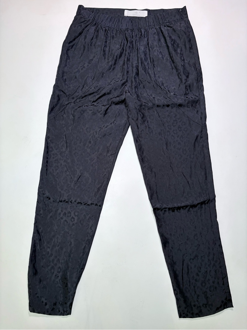 Thakoon Navy Blue Leopard-Print Pants